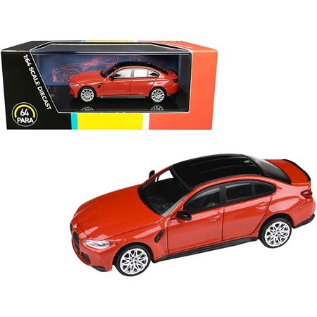 PARAGON 3 in. 1-64 Scale BMW M3 Toronto Top 1Diecast Model Car, Metallic Red & Black PA-55205